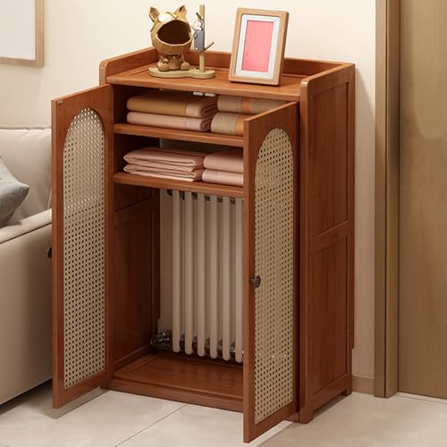 Heizkörperverkleidung für Zuhause, Router Schrank, Moderne Heizungsverkleidung mit Verstellbarem Regal für Zuhause und Büro, Verbergen überfüllte Rohre(60 * 83 * 25cm/24 * 33 * 10in)