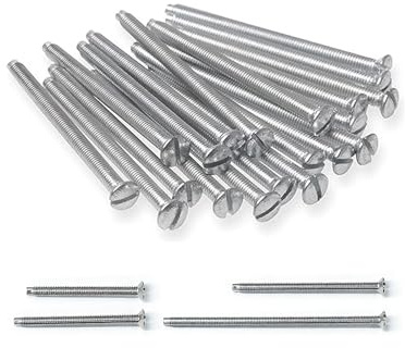 M3.5 Electrical Fixing Screws,Nickel Plated, Socket Screws, M3.5 Outlet Screws for Socket & Switch Installation, Back Boxes, Junction Boxes (35+40+50+75mm)