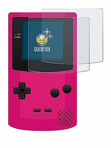 BROTECT Entspiegelungs-Schutzfolie für Nintendo Gameboy Color (2 Stück) Matte Displayschutz-Folie, Anti-Reflex, Anti-Fingerprint