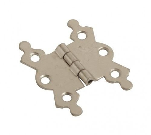 Dzina Steel Fancy Butterfly Hinge 40mm (1.1/2 Inch) Chrome Plated (3 Pairs)