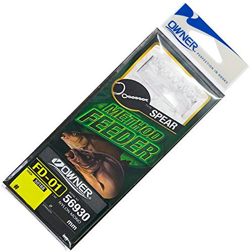 Owner Method Feederhaken mit Speer ohne Widerhaken - 6 Angelhaken, Gr./Durchmesser/Tragkraft:Gr. 8 /6.2kg /0.25mm