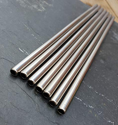 Beaumont Stainless Steel Metal Straws 8.5 (25 Pack) - Reusable, Easy to Clean, Dishwasher Safe Metal Drinking Straw, Ideal for Smoothies, Milkshake, Cocktails | Reusable design offers an eco-friendly option for smoothies or milkshakes, with an easy-to-clean structure.