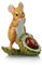 Richard Cooper Studio Fine Mouse on Conker, Hand Painted Bone China, 4.3 x 3 x 5.5 cm