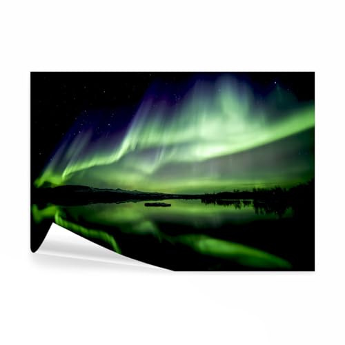 decomonkey Fototapete selbstklebend Polarlicht, 392x280 cm, Landschaft | Klebefolieordlicht, Nacht, Island, Selbstklebende, Tapeten, Wand, Fototapeten, Tapete, Wandtapete, klebend