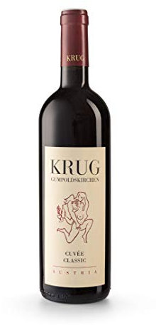 6x 0,75l - 2018er - Krug - Cuvée Classic - Zweigelt & Merlot - Thermenregion - Österreich - Rotwein trocken