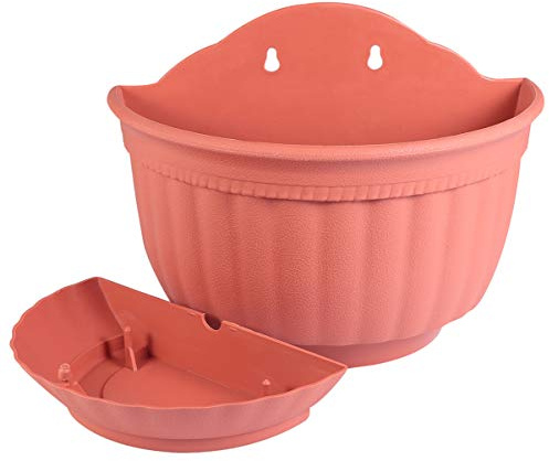 Vaso Da Fiori Sospeso a Semicerchio Vaso Da Fiori in Terracotta Fioriera Da Parete Fioriere Per Ringhiere Per Balcone Esterno Cesto Di Fiori Da Appendere Succoso Plastica