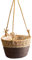 Redsa Pot de fleurs suspendu en paille de 20 cm avec corde de jute - Panier mural en osier pour plantes grasses, herbes et petites plantes d'intérieur et d'extérieur