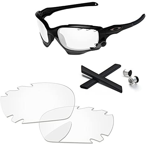 PapaViva Ersatzlinsen & Gummi-Kits für for Oakley Jawbone Vented Kristallklar