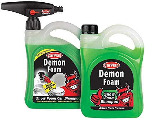 CarPlan Demon Snow Foam with Gun, 2 Litre (Pack of 2) & CarPlan Demon Foam Refill, 2 Litre (Pack of 1) Bundle