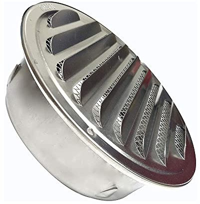 BZIHIZO Grille de Ventilation 125mm - Grille d'aération avec Moustiquaire - Couvercle d'évacuation en Acier Inoxydable (125mm)