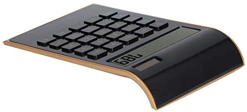 Calculadora, 10 Dígitos Calculadora de Botones Grandes Calculadora Solar de Escritorio con Pantalla LCD Grande Botón Sensible para Negocios en Casa, Oficina(Negro)