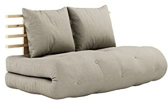 Karup Design, Shin Sano, Schlafsofa, Gestell: Klarlackiert, Matratze: Leinen