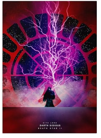 Displate Offiziell Star Wars MetallPoster Magnetische Befestigung Inklusive Lizenziert Bilder Hochwertiges Poster Sith Lords - Darth Sidious Poster 45 cm x 32 cm