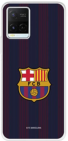 Funda para Vivo Y21S - Y33s - Y21 del FC Barcelona Rayas Blaugrana para Proteger tu móvil. Carcasa para Vivo de Silicona Flexible con Licencia Oficial FC Barcelona
