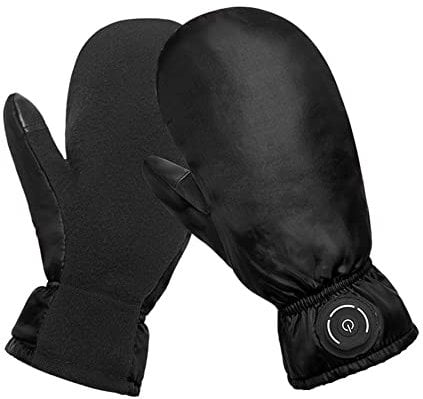 Huamengyuan Winter Warme Elektrische Fäustlinge,USB Beheizte Handschuhe Handwärmer Thermoisolierte Beheizbare Touchscreen Handschuhe für Winterskifahren, Tippen, Fahren, Gehen, Laufen