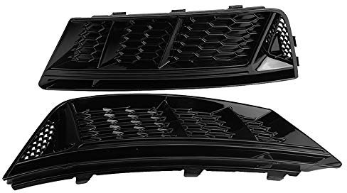 B9 Nebelscheinwerfer Blende, Nebel Verkleidungen, S4 Style Hochglanz Schwarz Front Stoßstange Gitter, 2 Stück Für Kfz
