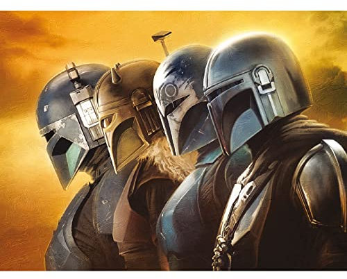 Pyramid International Star Wars: The Mandalorian Leinwand, Mandalorian Creed Season 3 Design, groß, 30 x 40 cm