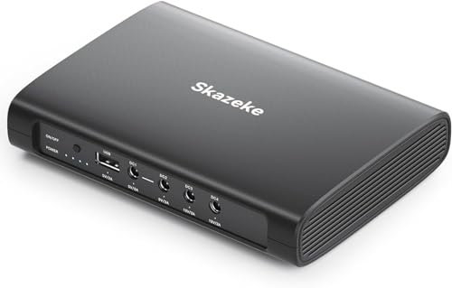 Mini UPS, Skazeke Gruppo di continuità da 15000mAh con uscita DC USB 5V/2A DC 5V/9V/12V/2A, batteria di backup dell'alimentazione per router, modem, videocamera di sicurezza