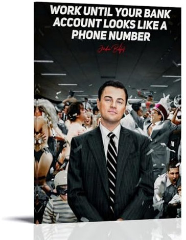 ENILSA Wolf Of Wall Street Actor Fanart Poster Dekorative Malerei Leinwand Wandkunst Wohnzimmer Poster Schlafzimmer Malerei,Wandkunst Bilddruck Moderne Familienzimmer Dekor 24x36inch(60x90cm)