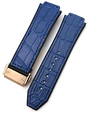 TINTAG Uhrenarmband aus Rindsleder, 20 mm, 22 mm, 25 mm x 19 mm, passend für Hublot-Uhrenarmband, Kalbsleder, Silikon-Armbänder, 22x16x20mm, Achat