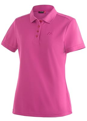 Maier Sports Ulrike, Damen Poloshirt, Leichtes Piqué-Funktionspoloshirt für Wandern und Freizeit, dryprotec Technologie, Atmungsaktiv