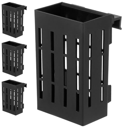 Sosoport Hängende Aquarium-Pflanzenhalter, 4 Stück Aquarium-hängende Wasserpflanzenhalter mit Haken, Wasserpflanzenregal mit Löchern