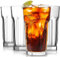 Plastic Tumblers Acrylic Stackable Drinking Glasses Stackable Cups for Adults 405ml Set of 4 Plastic Acrylic Drink Tumblers (405ml Clear)