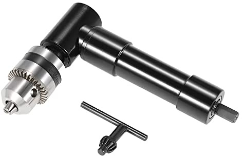 HUIOP High Quality Wireless Right Angle Drill Attachment Adapter With 3/8 Detromper Chuck 8mm Hex Shank Power Tool Accessory