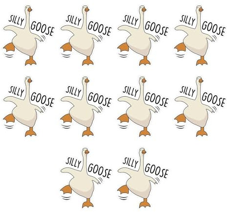 Wpsagek Niedliche Gans Aufkleber, 10/20 Stück Silly Gooses Aufkleber Für Laptop Auto Fahrrad Gepäck Kühlschrank, Vinyl Wasserdicht Cartoon Gans Stickers Set