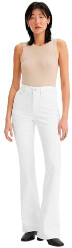 Levi's Women's 726 High Rise Flare Jeans, Soft Clean White, 31W x 32L