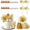 29 Stück Boho Kuchendekorationsset, Wiederverwendbare DekoTorte für Geburtstags, Hochzeitsfeiern, Champagner Rose Kuchendekoration Tortendeko Kugeln Cake Topper Gold