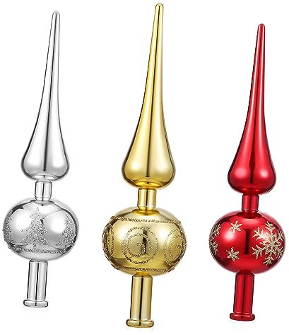 LABRIMP 3stücke Weihnachtsbaumspitze Stern Topperrahmen aus Kunststoff Weihnachtsbaumschmuck Weihnachtsartikel Weihnachtsdekoration für Christbaum