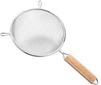 Stainless Steel Fine Mesh Strainers for Kitchen, Colander-Skimmer with Handle, Sieve Sifters for Food, Tea, Rice, Oil, Noodles, Fruits, Vegetable(18cm)
