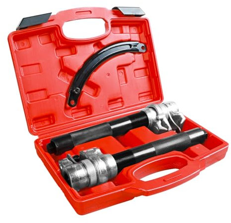 Jack Boss 2-Piece Coil Spring Compressor Tool Heavy Duty Macpherson Strut Spring Compressor Set with Safety Jaws and Holder, Max Load 2645 LBs