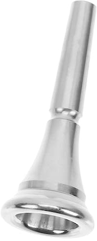 French Horn Mundstück aus Kupferlegierung, Silber, für Schüler | Glatte Oberfläche, Einfache Montage, Voller Klang, Ersatzteil für Anfänger und Profis, Hornteil