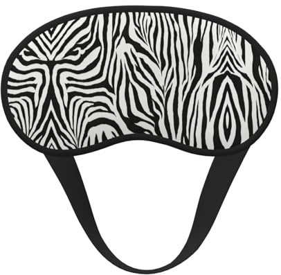 Schlafmaske mit Zebra-Druck, rundum bequem, verdunkelnd, Augenmaske für Damen und Herren, Reisen, Yoga