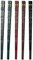KEMUZ Baguettes Japonaises en Bambou 5 Paires - Ensemble Réutilisable avec Gravure Florale, Style Traditionnel Chinois pour Sushi, Maison et Cadeau Élégant (Noir)​