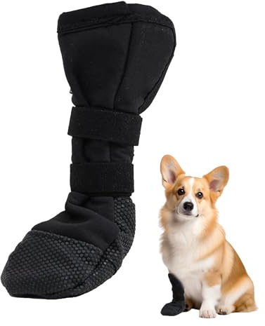 Quvxzy Hundeschuhe Pfotenschutz Outdoor, Medizinische Hundesocken für Wundschutz & Reha, Pfotenschutz Hund nach Operationen, Bequeme Erholungsschuhe für Hunde, Waschbar (Größe S)