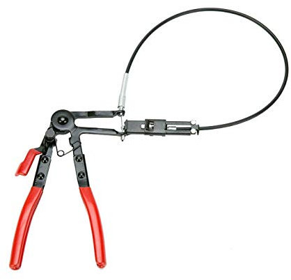 FreeTec 630mm Flexible Schlauchklemmen-Zange Schlauchschellenzange für KFZ Reparaturen Klemme Clip Ratschenmechanismus Entnahme