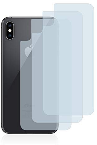 BROTECT (3 Stück Schutzglas für Apple iPhone Xs (Rückseite) Schutzfolie Made in Germany Panzer Folie Glas Displayschutz [ 9H, Anti-Fingerprint]