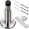 Sumnacon Sturdy Adjustable Door Stopper - Stainless Steel Modern Door Stop with Rubber Buffer, Wall Mounted Metal Doorstop with Hardware for Home Office, Silver