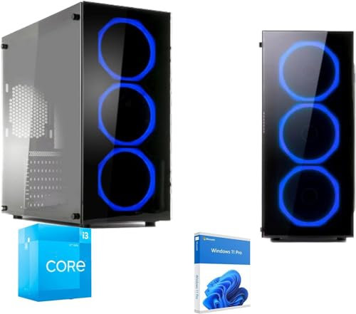 Pc Computer Quad Core I3 12100 4,3Ghz 4 Core,Ram 8Gb Ddr4 3200mhz,Ssd M2 nvme 500Gb,Grafica Uhd 730,Wifi,Hdmi, Windows 11 Professional,Fisso Assemblato Ufficio,Casa Completo