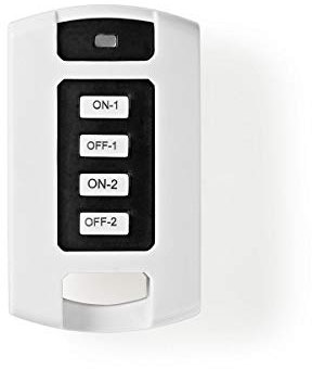 NEDIS RF-Fernbedienung | 2 Kanäle Schwarz/Weiss