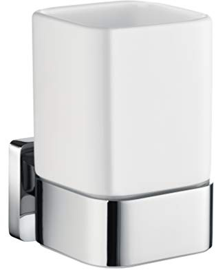Smedbo Ice Soft Cube Zahnputzbecherhalter mit Porzellanbecher OK443P