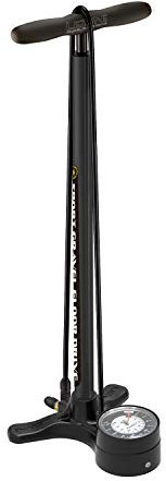Lezyne Gravel Sport Drive, Standluftpumpe, Stahl, 100 PSI/6,89 Bar, analoges Manometer, für Presta- und Tubeless-Ventil