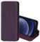 32nd Classic Series 2.0 - Real Leather Book Wallet Flip Case Cover For Apple iPhone 12 (6.1) / iPhone 12 Pro (6.1), With Card Slot, Magnetic Closure and Built In Stand - Aubergine