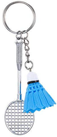 Badminton Schlüsselanhänger, Schlüsselring Schläger Und Ball, Schlüsselanhänger Tasche Zubehör (blau)