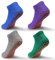 ELUTONG Rutschfeste Trampolinsocken für Kinder, 4 Paar Stoppersocken Baumwolle Sockens Atmungsaktiv und Weich für Jungen Mädchen EU 29-33 (grau+grasgrün+mittelviolett+blau)