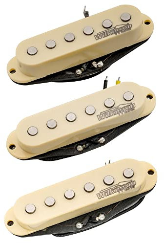 Wilkinson M-Serie Hight Output Alnico 5 Single Coil Pickups Tonabnehmerset für Strat Style E-Gitarre, Creme