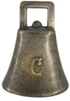 Glocke aus brüniertem Messing für Tiere Schafe Lämmer Hunde 7 x 9 cm